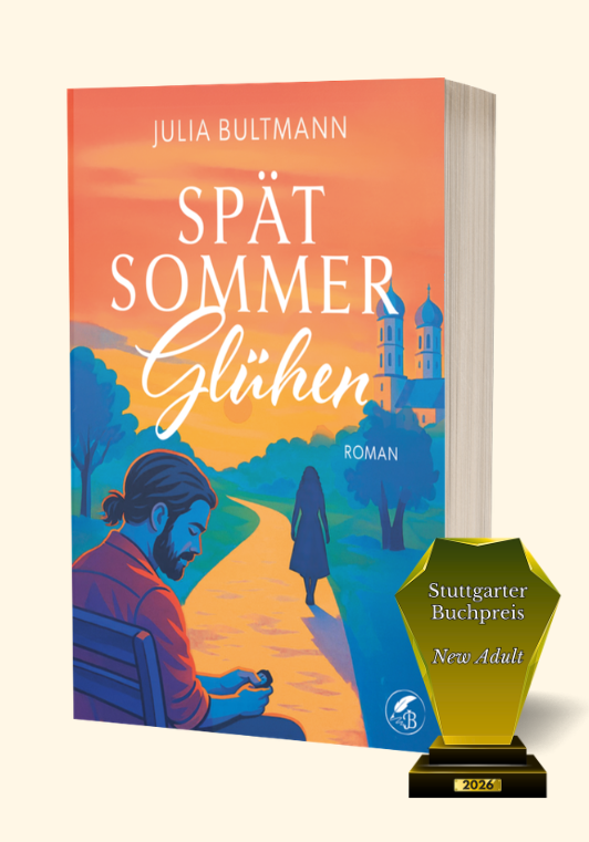 Cover von "Spätsommerglühen", ein Roman über Liebe, Mut und Zivilcourage Cover von "Spätsommerglühen" – bewegender Roman Mut, Zivilcourage und die Liebe in all ihren Facetten.